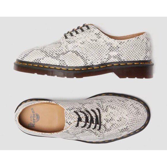 Dr. Martens 2046 Women’s Size 8/Men’s 7 Python Print Suede Snake Skin Oxford NEW - Picture 2 of 12